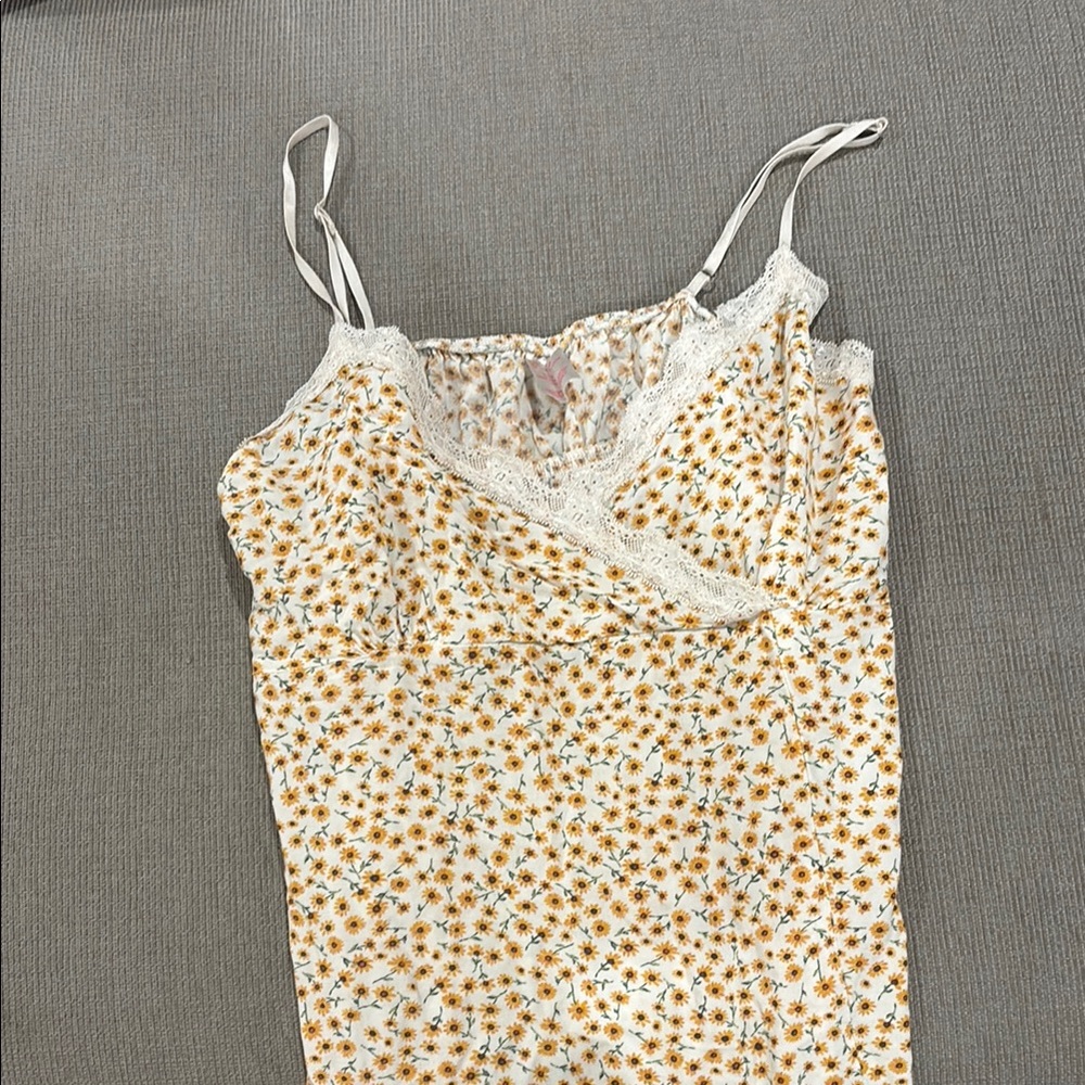 No Boundaries White and Yellow Maxi Dress